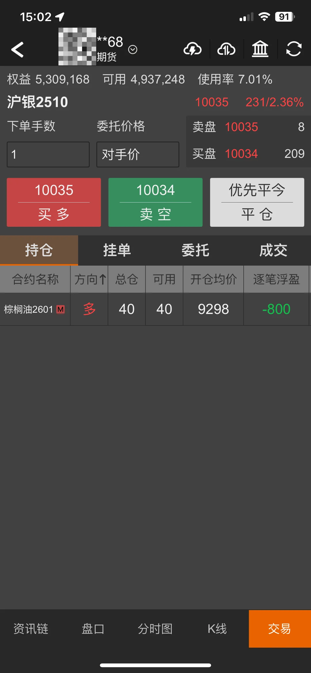 9月12日持仓,今日赚4万